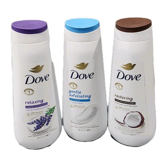 Dove Relax, Exfoliate & Restore Body Wash Variety Pack, 3 pk./23 FL OZ - Picture 1 of 2